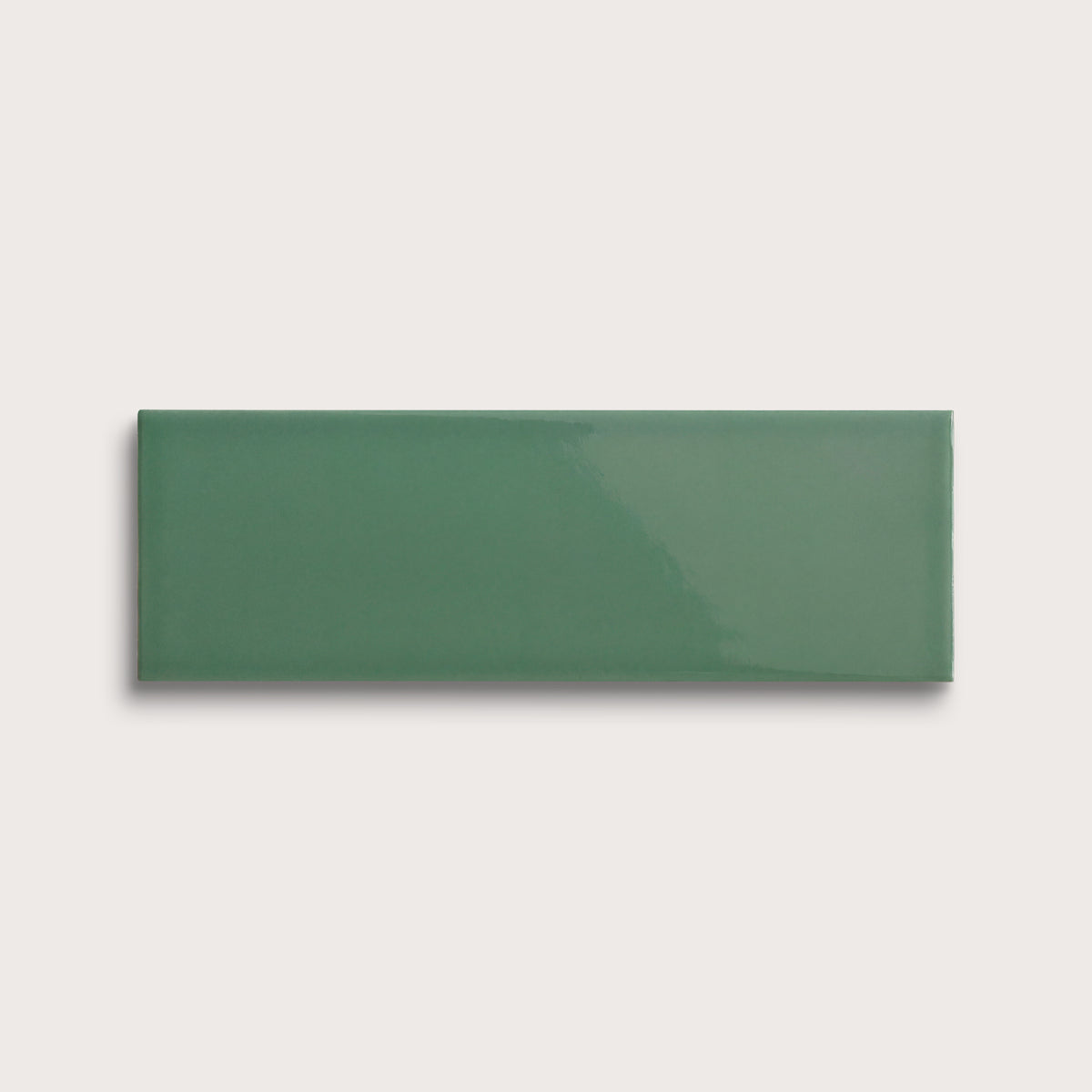 Evergreen ceramic tile, 4 by 12 inches, gloss finish