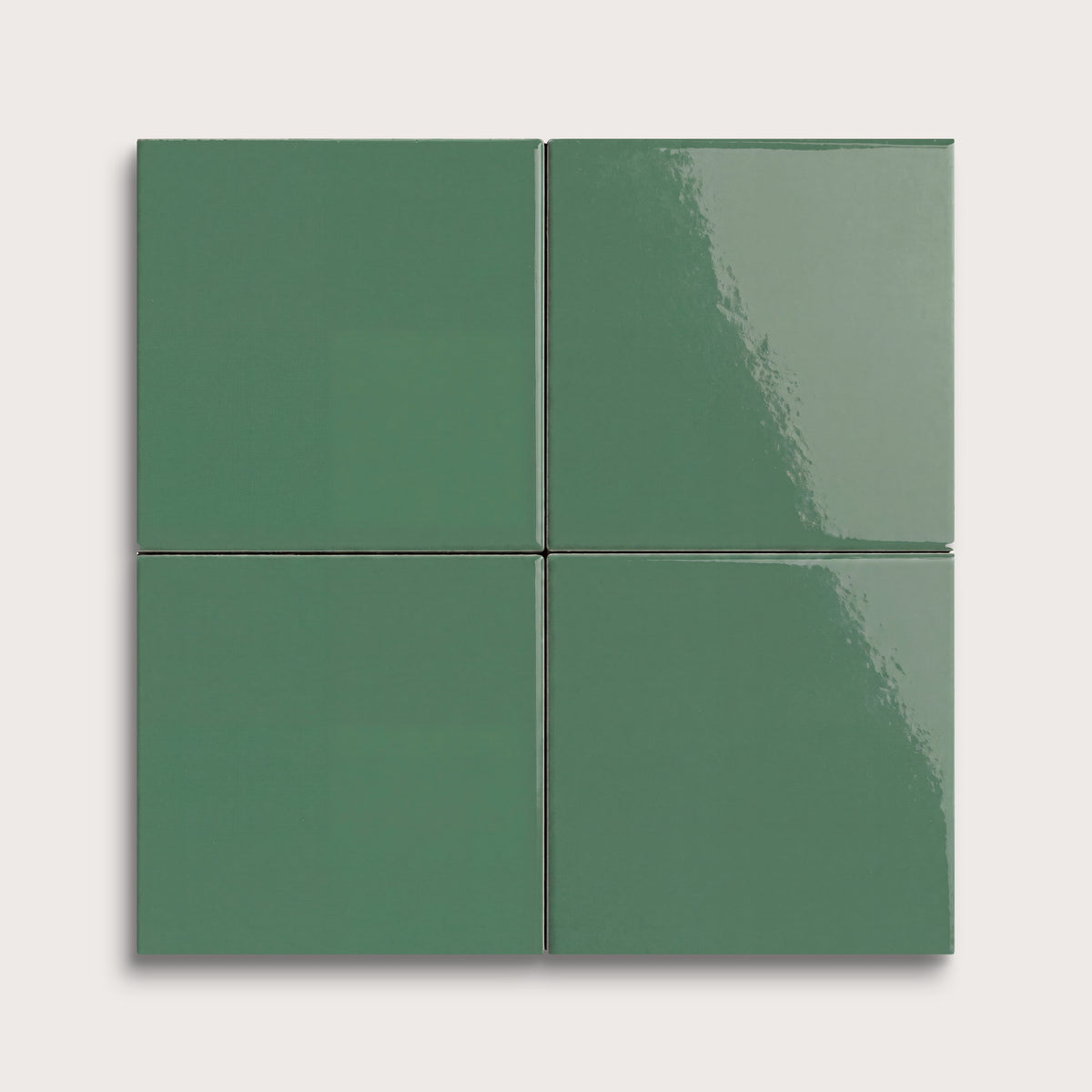 Evergreen ceramic tile, 4 by 4 inches, gloss finish