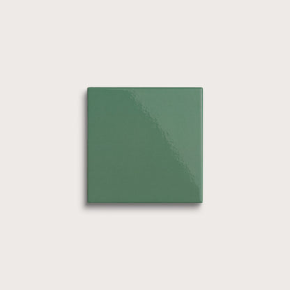 Evergreen ceramic tile, 4 by 4 inches, gloss finish