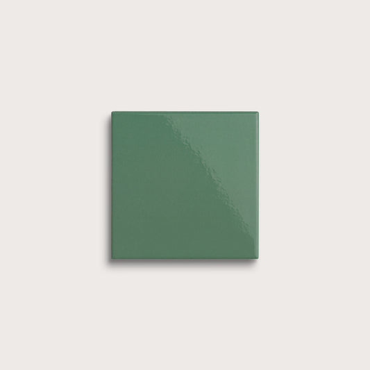 Evergreen ceramic tile, 4 by 4 inches, gloss finish