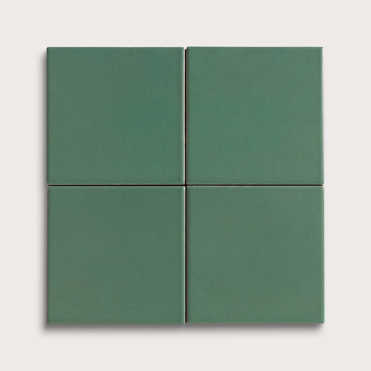 Evergreen ceramic tile, 4 by 4 inches, matte finish