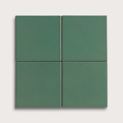 Evergreen ceramic tile, 4 by 4 inches, matte finish