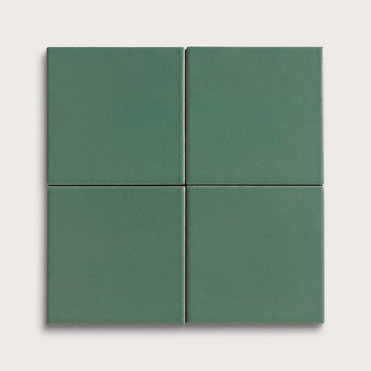 Evergreen ceramic tile, 4 by 4 inches, matte finish