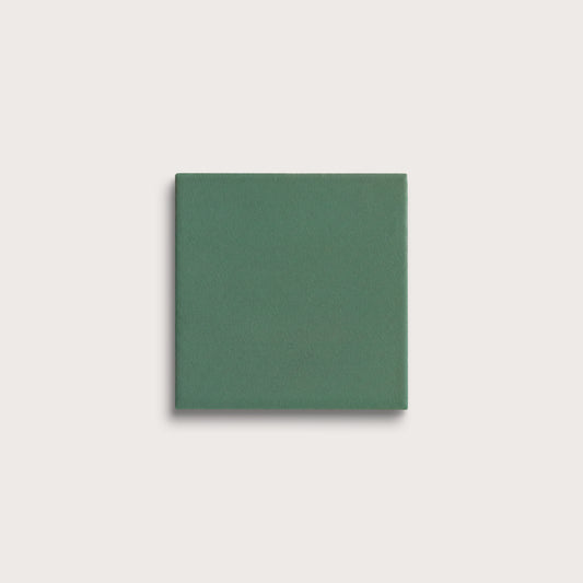 Evergreen ceramic tile, 4 by 4 inches, matte finish