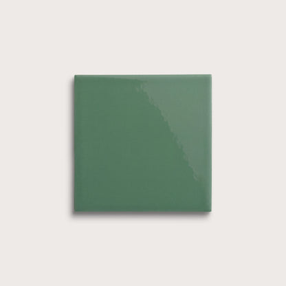 Evergreen ceramic tile, 6 by 6 inches, gloss finish