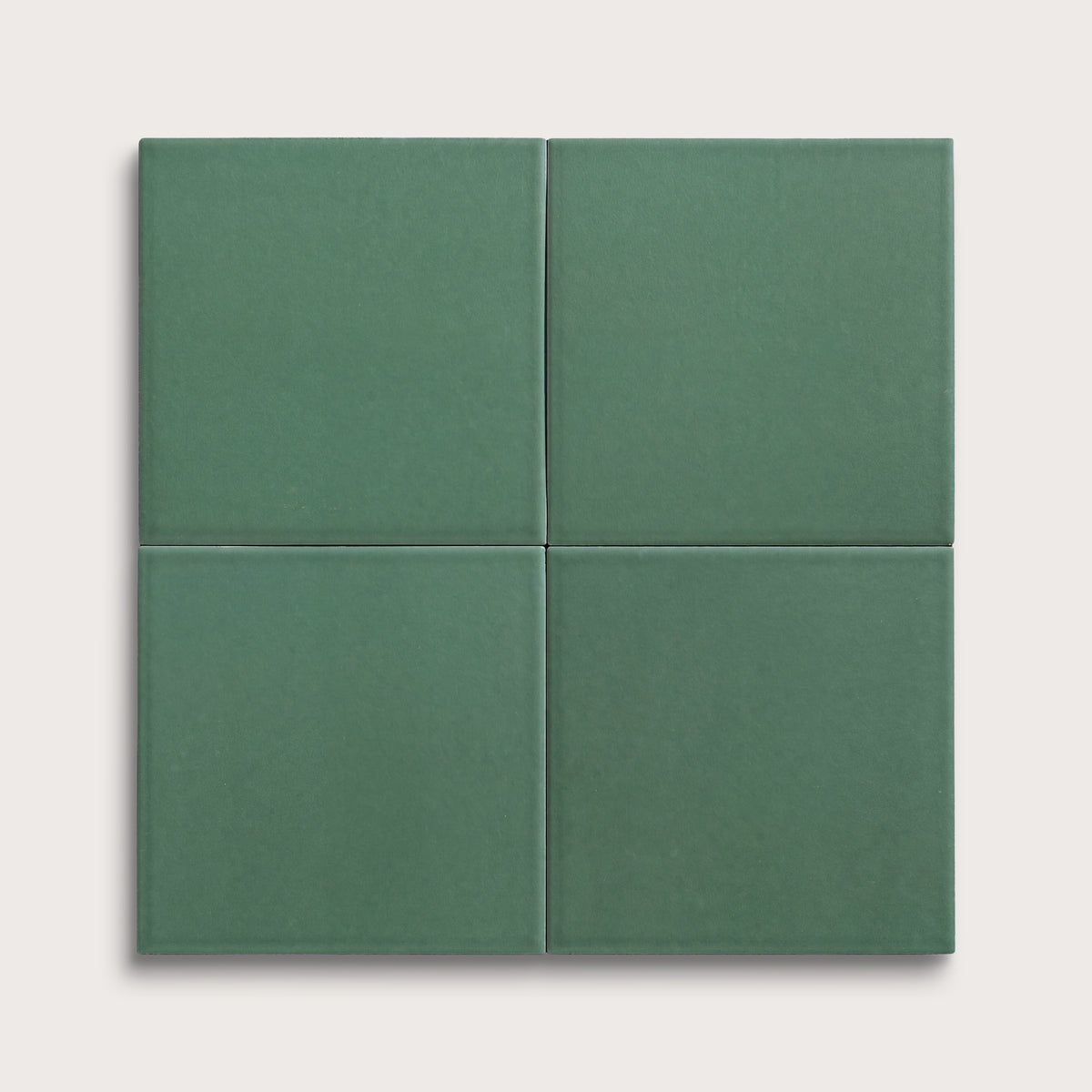 Evergreen ceramic tile, 6 by 6 inches, matte finish