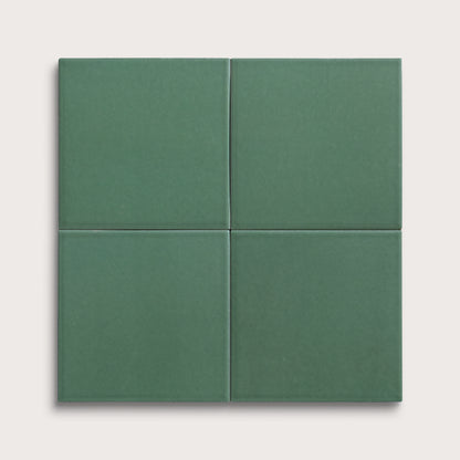 Evergreen ceramic tile, 6 by 6 inches, matte finish