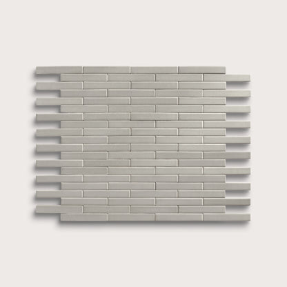 Fog ceramic tile, 1 by 6 inch subway mosaic, matte finish