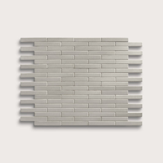 Fog ceramic tile, 1 by 6 inch subway mosaic, matte finish