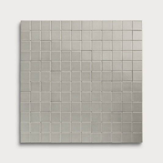 Fog ceramic tile, 2 by 2 inch mosaic, gloss finish
