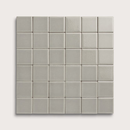 Fog ceramic tile, 2 by 2 inch mosaic, gloss finish