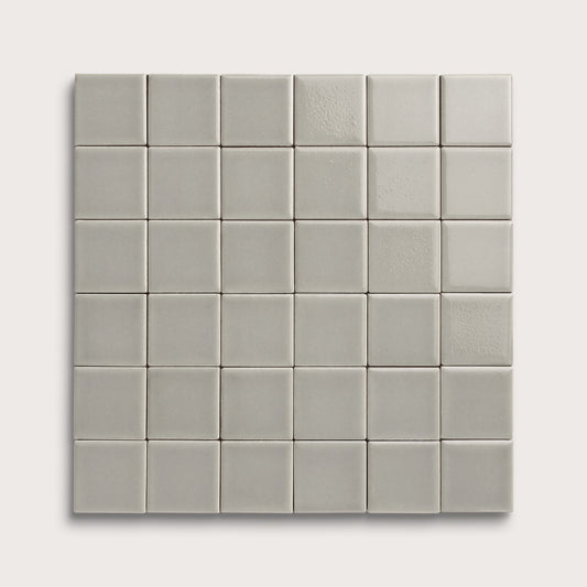 Fog ceramic tile, 2 by 2 inch mosaic, gloss finish