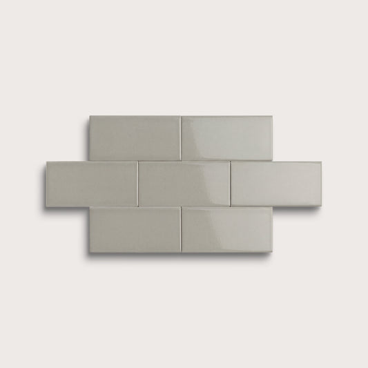 Fog ceramic tile, 2 by 4 inches, gloss finish