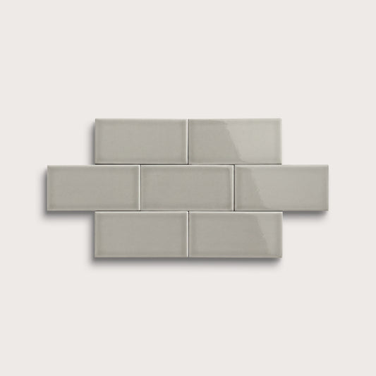 Fog ceramic tile, 3 by 6 inches, gloss finish