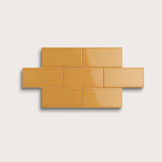 Gambol Gold ceramic tile, 2 by 4 inches, gloss finish