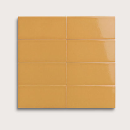 Gambol Gold ceramic tile, 2 by 4 inches, gloss finish