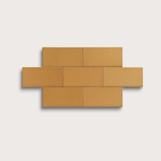 Gambol Gold ceramic tile, 2 by 4 inches, matte finish