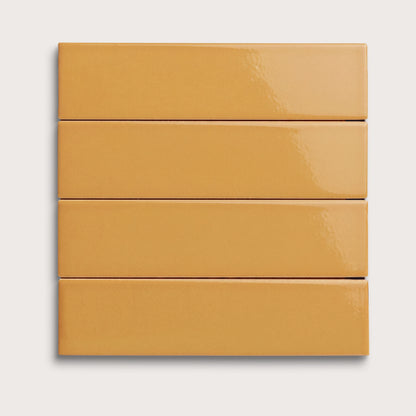 Gambol Gold ceramic tile, 2 by 8 inches, gloss finish