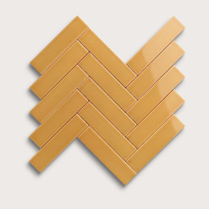 Gambol Gold ceramic tile, 2 by 8 inches, gloss finish