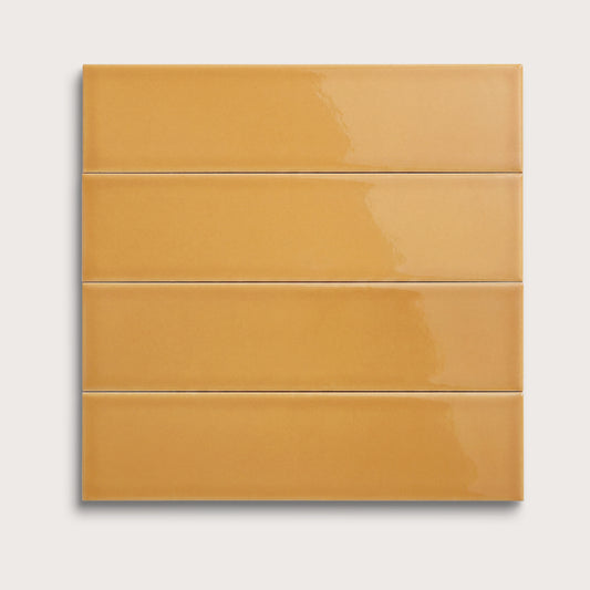 Gambol Gold ceramic tile, 3 by 12 inches, gloss finish