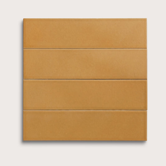 Gambol Gold ceramic tile, 3 by 12 inches, matte finish