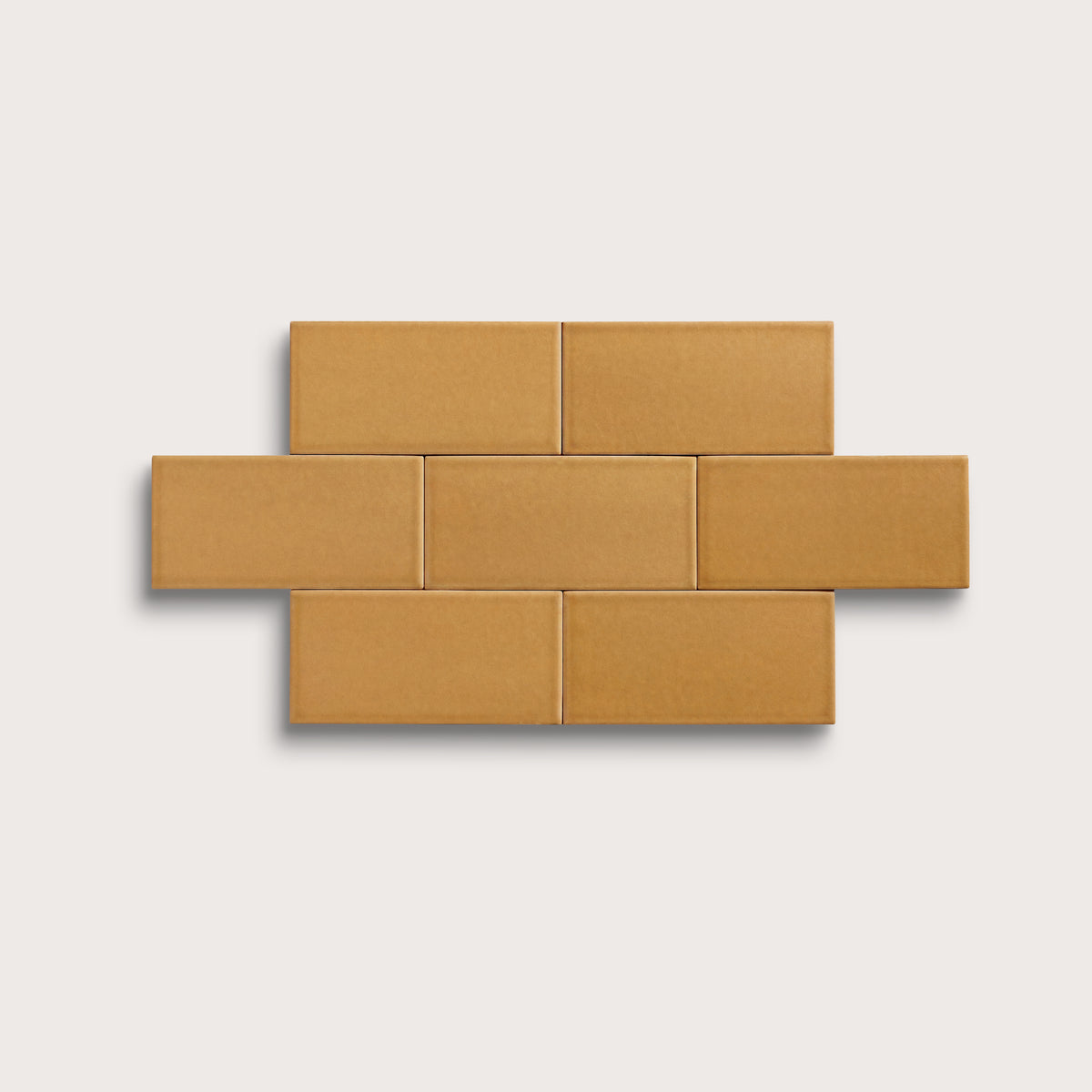Gambol Gold ceramic tile, 3 by 6 inches, matte finish