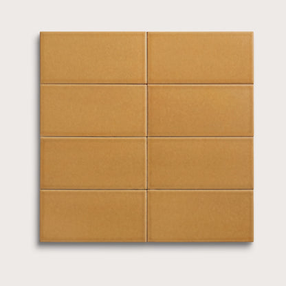 Gambol Gold ceramic tile, 3 by 6 inches, matte finish