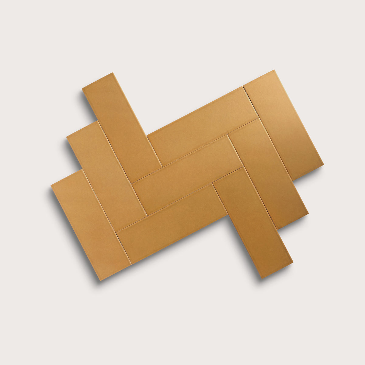 Gambol Gold ceramic tile, 4 by 12 inches, matte finish