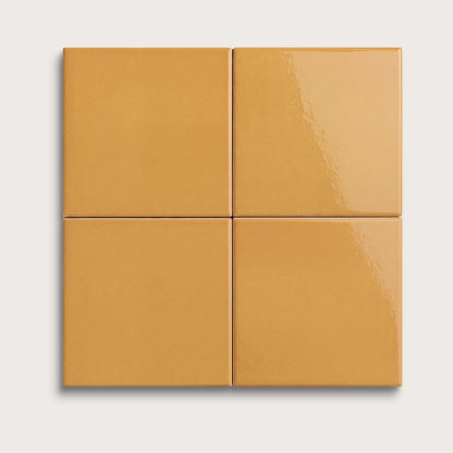 Gambol Gold ceramic tile, 4 by 4 inches, gloss finish