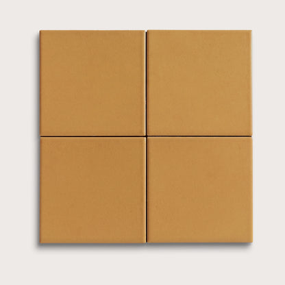 Gambol Gold ceramic tile, 4 by 4 inches, matte finish
