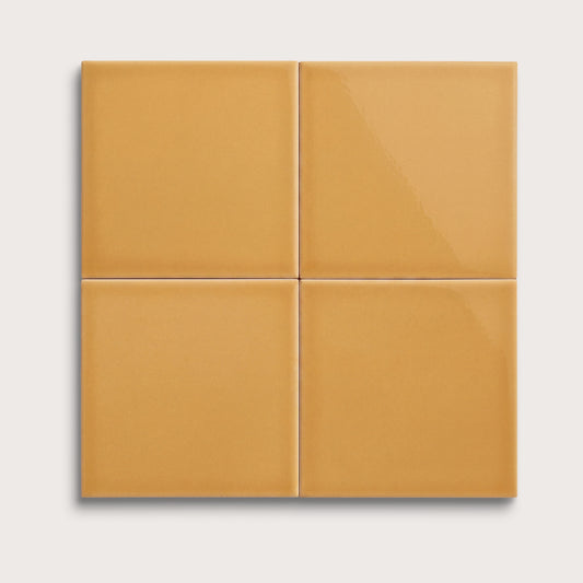 Gambol Gold ceramic tile, 6 by 6 inches, gloss finish