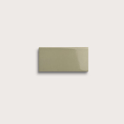 Ghetty Green ceramic tile, 2 by 4 inches, gloss finish
