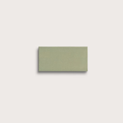 Ghetty Green ceramic tile, 2 by 4 inches, matte finish