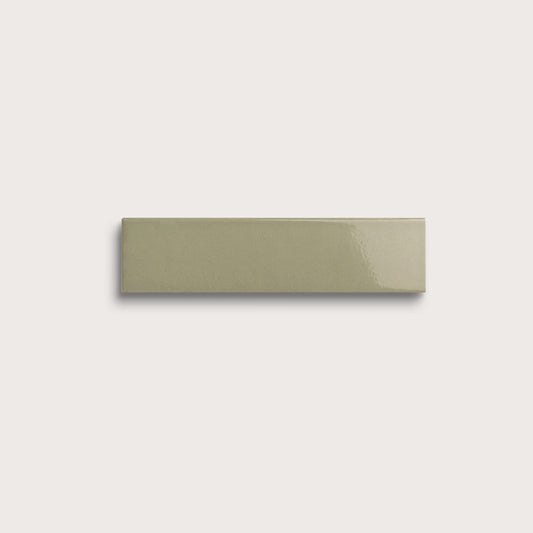 Ghetty Green ceramic tile, 2 by 8 inches, gloss finish
