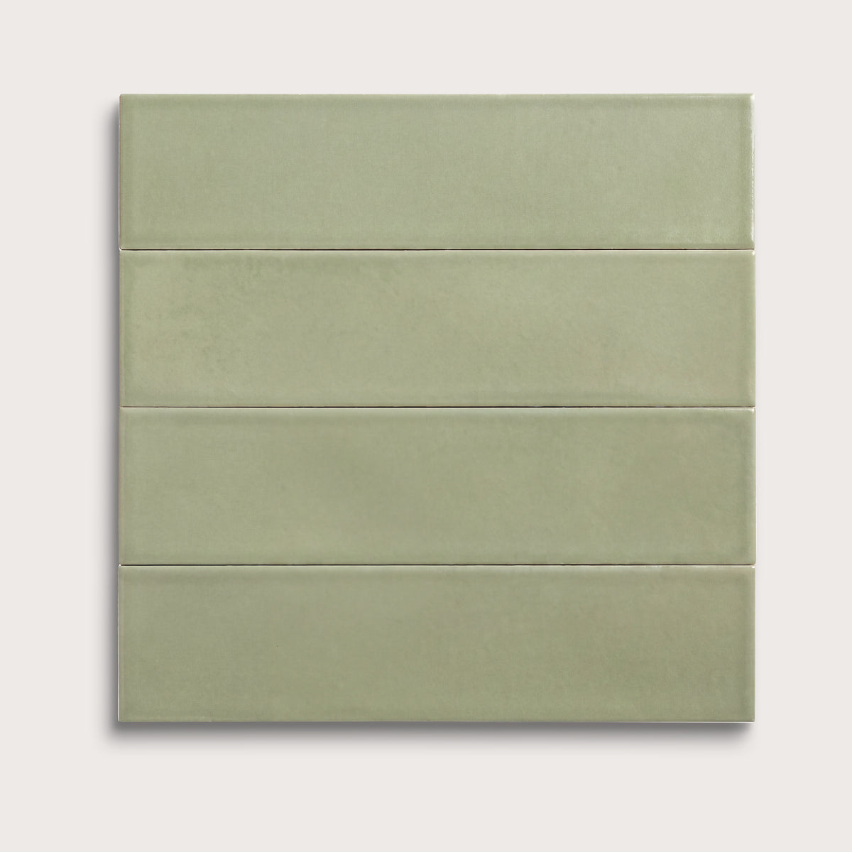 Ghetty Green ceramic tile, 3 by 12 inches, matte finish