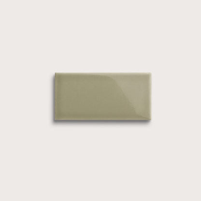 Ghetty Green ceramic tile, 3 by 6 inches, gloss finish