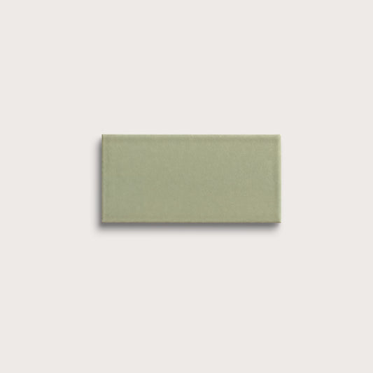 Ghetty Green ceramic tile, 3 by 6 inches, matte finish