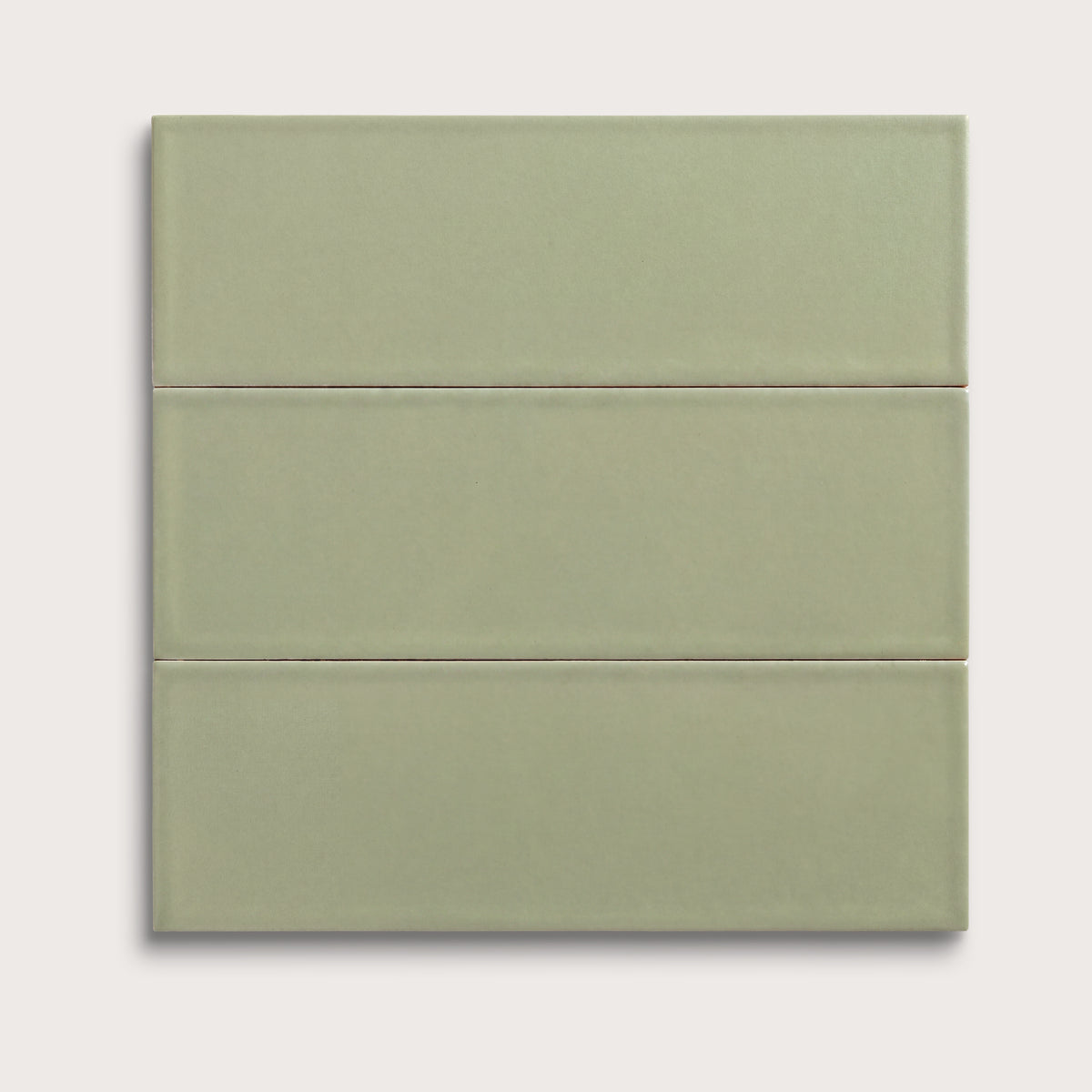 Ghetty Green ceramic tile, 4 by 12 inches, matte finish