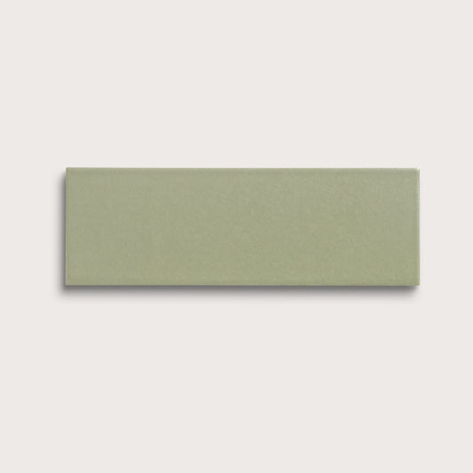 Ghetty Green ceramic tile, 4 by 12 inches, matte finish