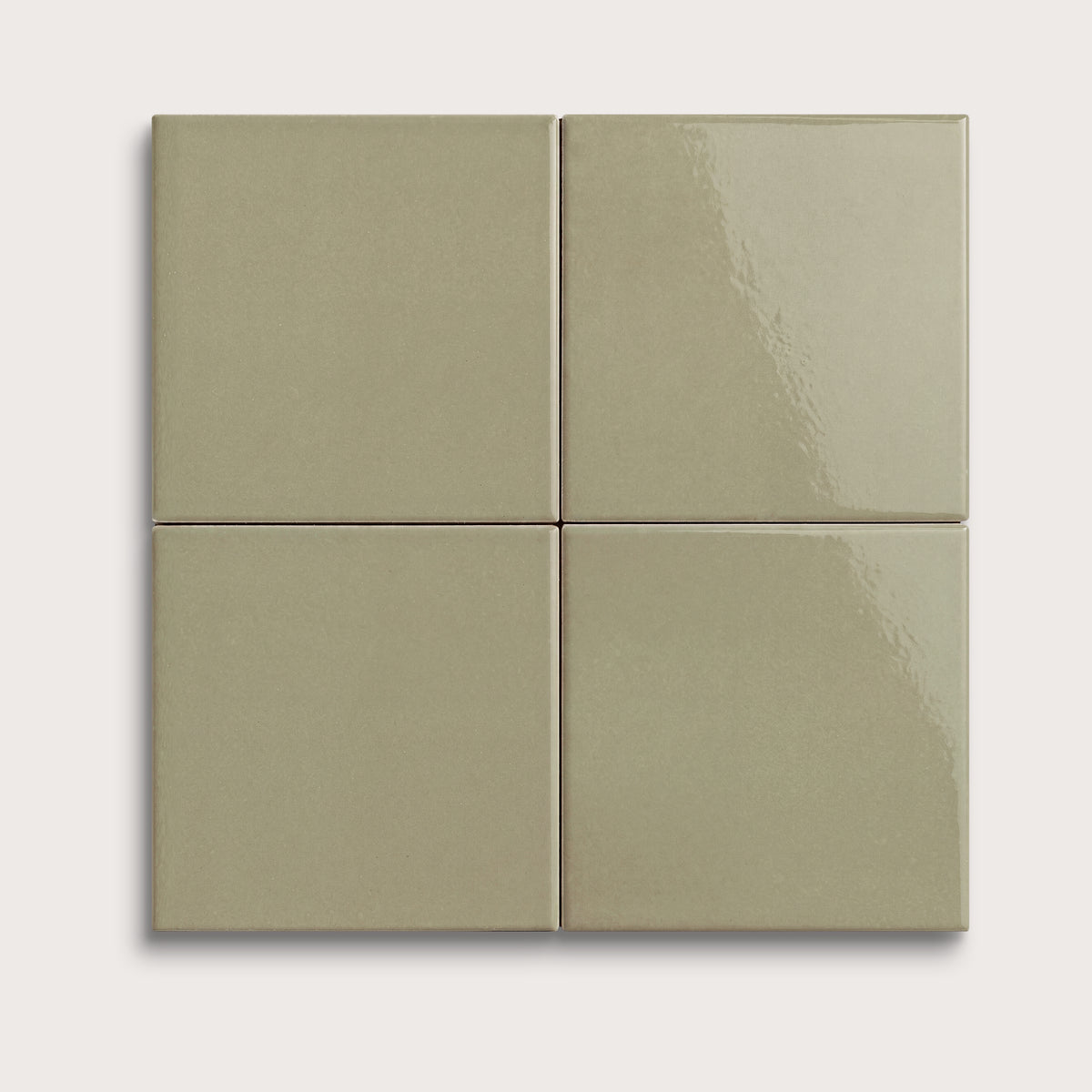 Ghetty Green ceramic tile, 4 by 4 inches, gloss finish