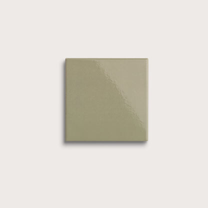 Ghetty Green ceramic tile, 4 by 4 inches, gloss finish