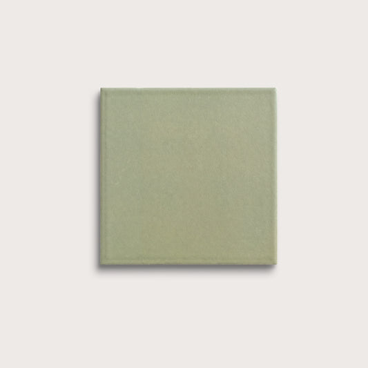 Ghetty Green ceramic tile, 6 by 6 inches, matte finish
