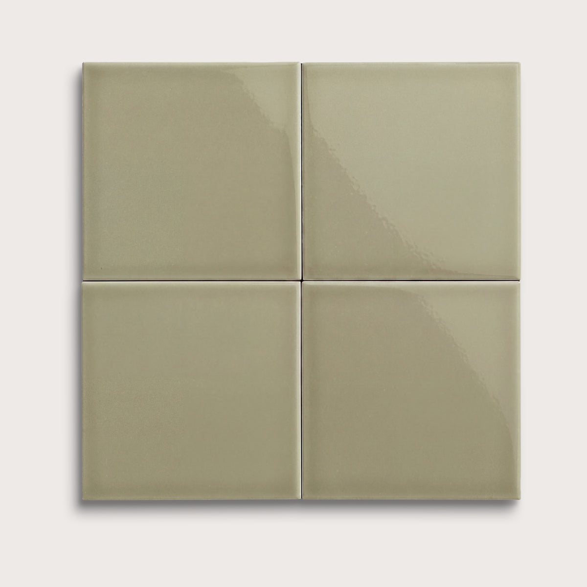 Ghetty Green ceramic tile, 8 by 8 inches, gloss finish