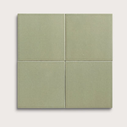 Ghetty Green ceramic tile, 8 by 8 inches, matte finish
