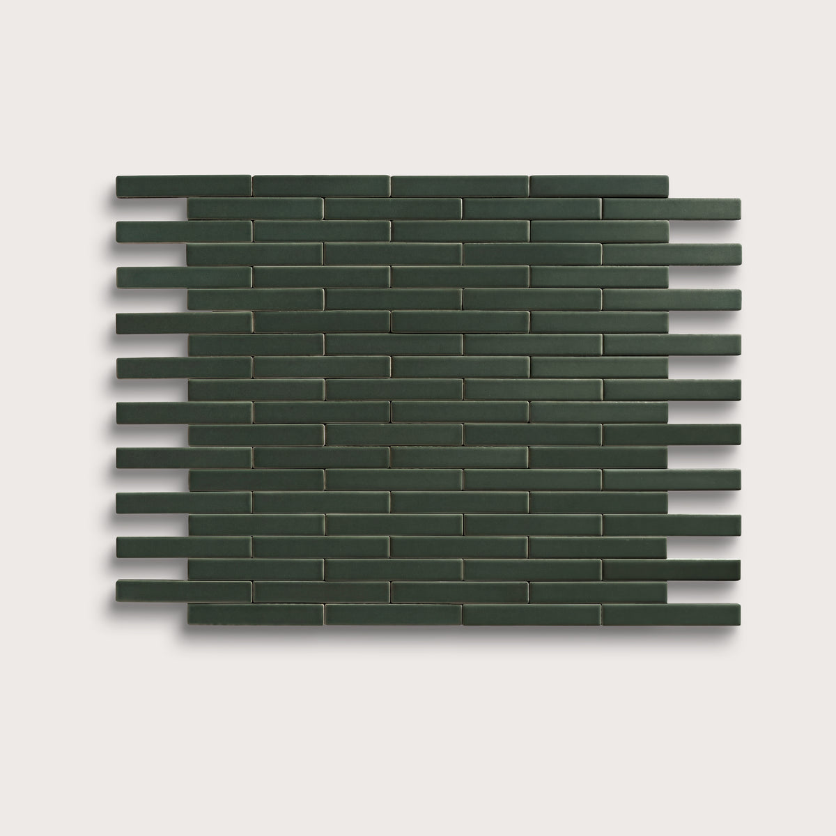 Green River ceramic tile, 1 by 6 inch subway mosaic, matte finish