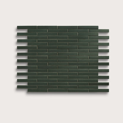 Green River ceramic tile, 1 by 6 inch subway mosaic, matte finish