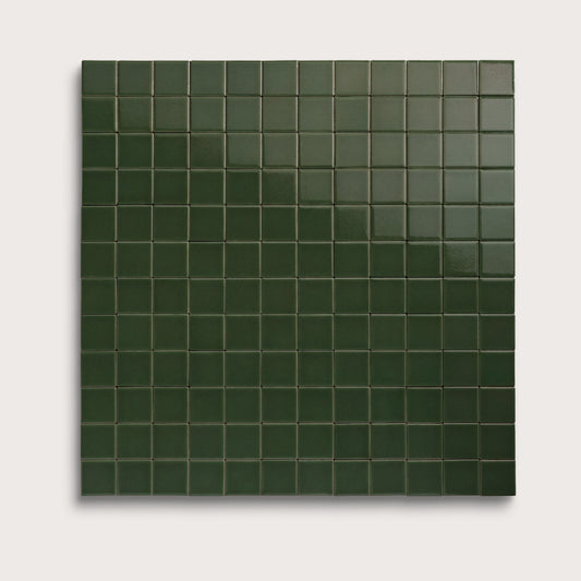 Green River ceramic tile, 2 by 2 inch mosaic, gloss finish
