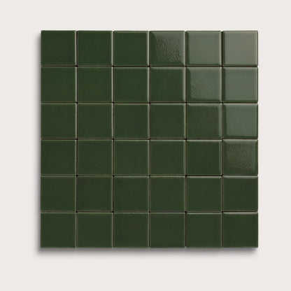Green River ceramic tile, 2 by 2 inch mosaic, gloss finish