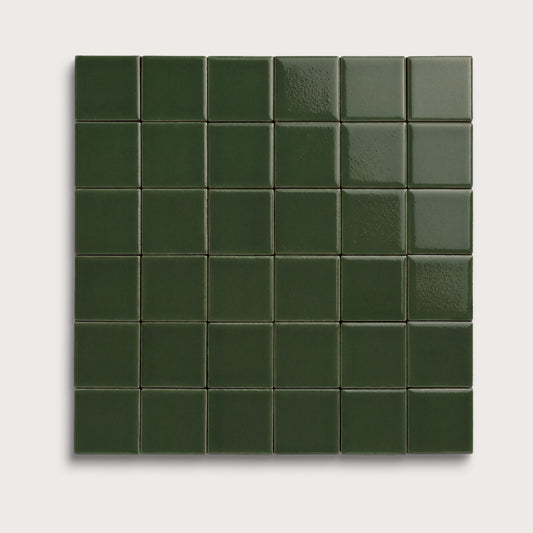 Green River ceramic tile, 2 by 2 inch mosaic, gloss finish