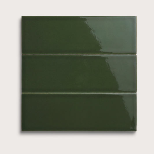 Green River ceramic tile, 4 by 12 inches, gloss finish